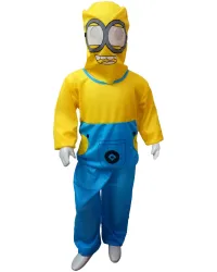 Minion Fancy Dress Costume for Kids – Yellow & Blue Cartoon Outfit