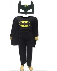 Batman Fancy Dress Costume for Kids – Black & Yellow Superhero Outfit