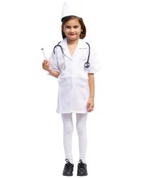 Nurse Girl Fancy Dress Costume with Coat & Hat (S–XXL) – Adorable & Educational